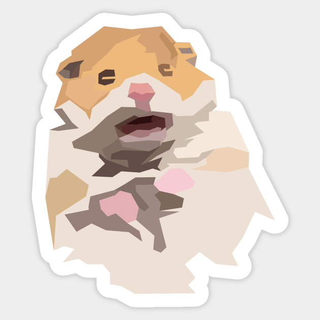 Scared Hamster meme Sticker by IIsEggs